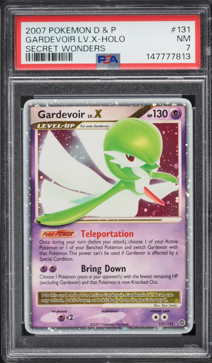 2007 Pokemon Diamond & Pearl Secret Wonders Holo Gardevoir Lv.X #131 PSA 7 NRMT