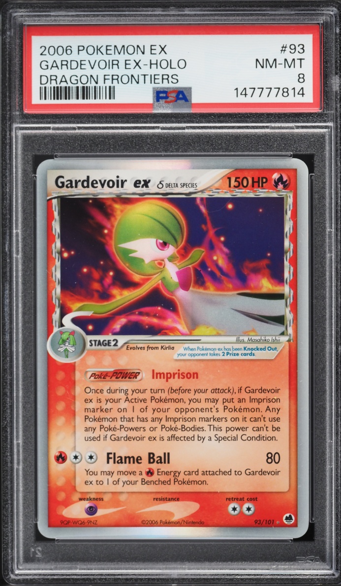 2006 Pokemon EX Dragon Frontiers Holo Gardevoir ex #93 PSA 8 NM-MT