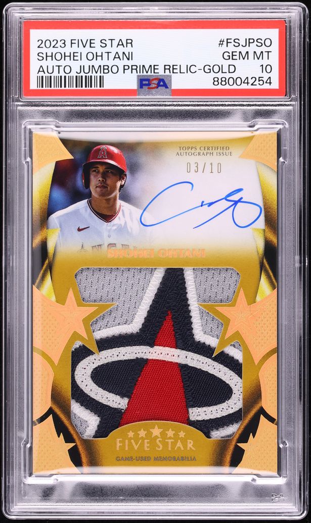SHOHEI　De'Longhi MDH0P-PB 2023 Topps Five Star Jumbo Prime Gold Shohei Ohtani PATCH AUTO /10