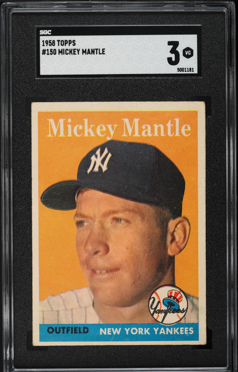 2010 Topps Chrome Mickey Mantle 3-Card Gold Refractor Set – 1958, 1959, 1960 EXCLUSIVE! Ungraded, Near Mint