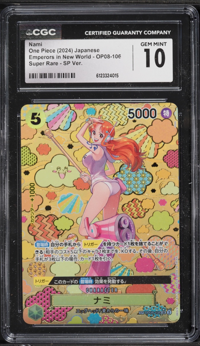 2024 One Piece Japanese Emperors In New World Alt Art Nami #OP08-106 CGC 10 GEM MINT