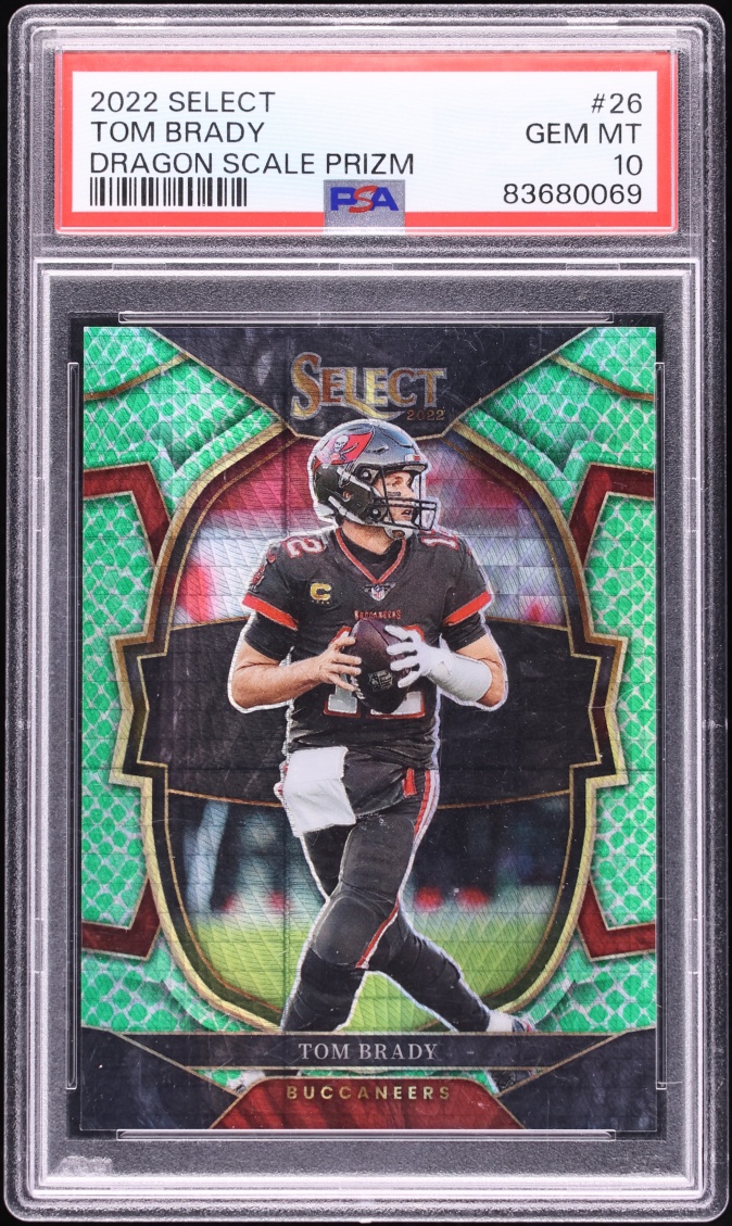 2022 Select Concourse Dragon Scale Prizm Tom Brady /89 #26 PSA 10 GEM MINT