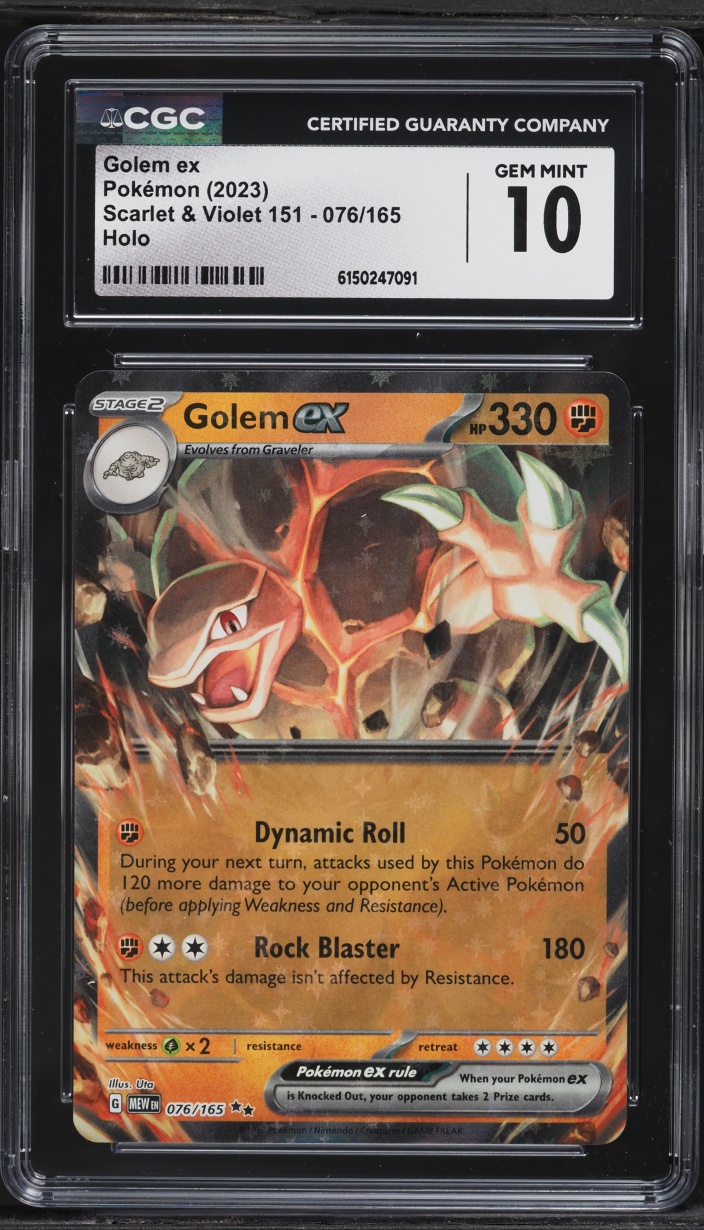 2023 Pokemon Scarlet & Violet 151 Holo Golem ex #76 CGC 10 GEM MINT