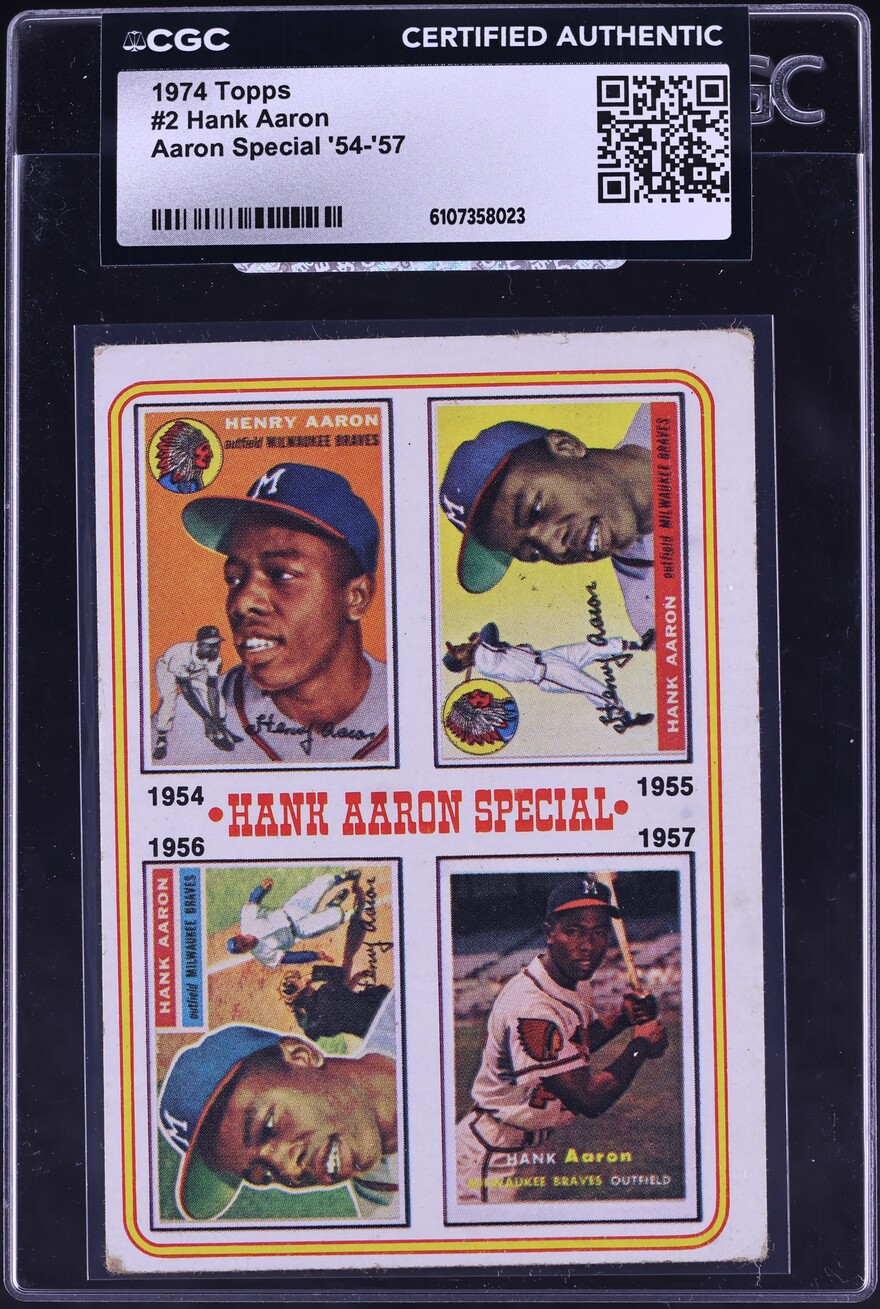 1974 Topps Hank Aaron SPECIAL '54-'57 #2 CGC AUTH