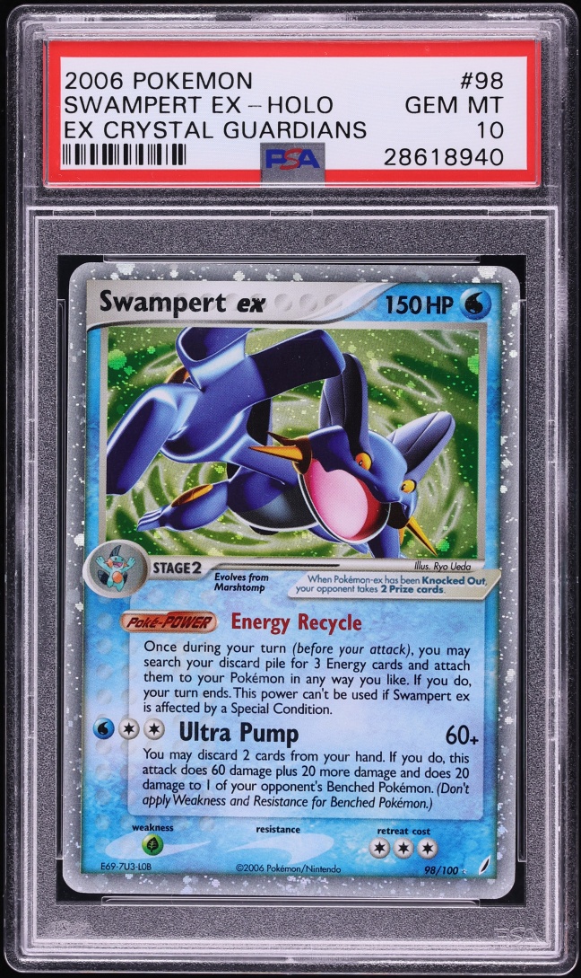 2006 Pokemon EX Crystal Guardians Holo Swampert ex #98 PSA 10 GEM MINT