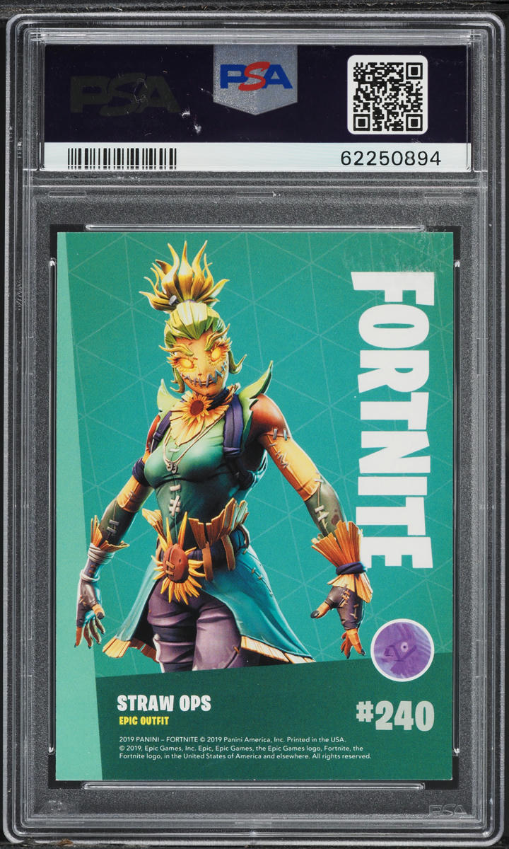 2019 Panini Fortnite Series 1 Holofoil Straw Ops #240 PSA 9 MINT
