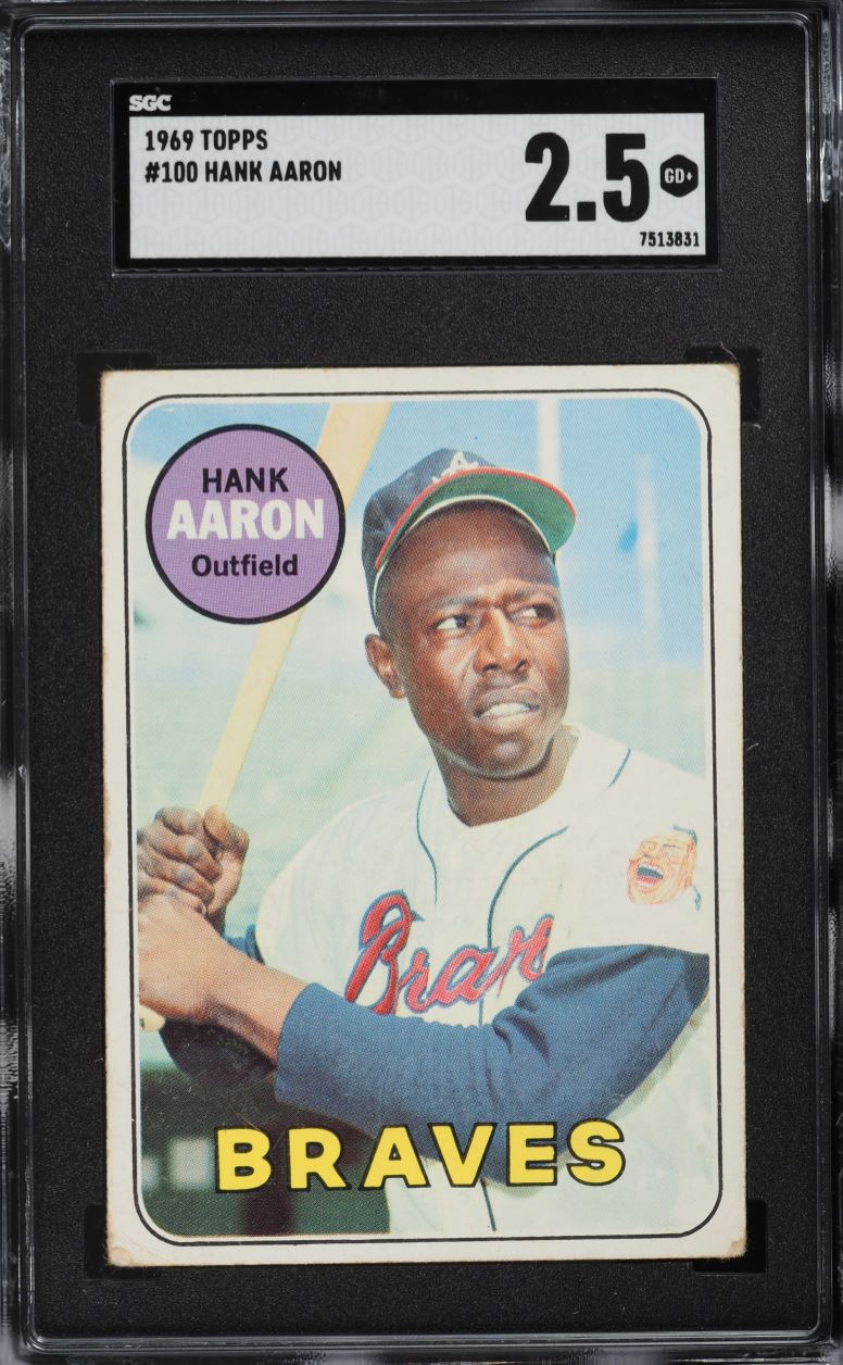 1969 Topps Hank Aaron #100 SGC 2.5 GD+