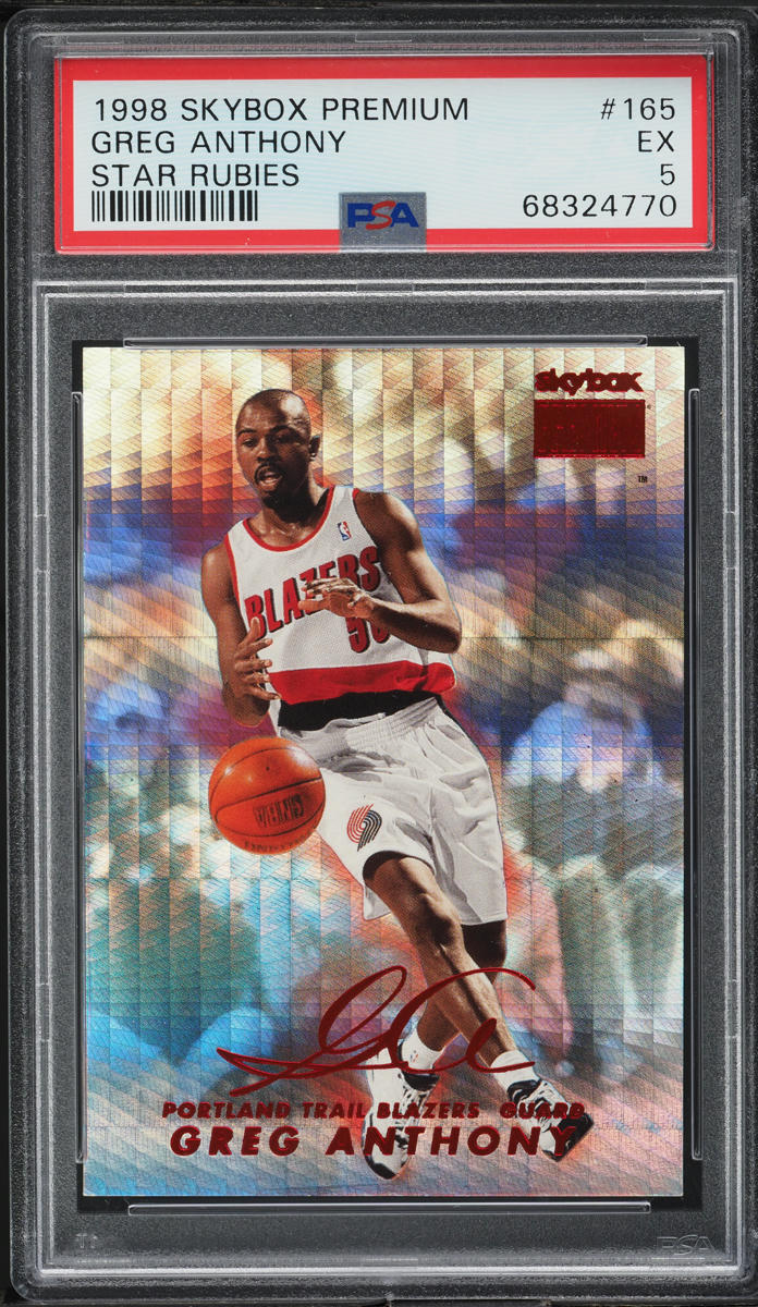 1998 Skybox Premium Star Rubies Greg Anthony /50 #165 PSA 5 EX