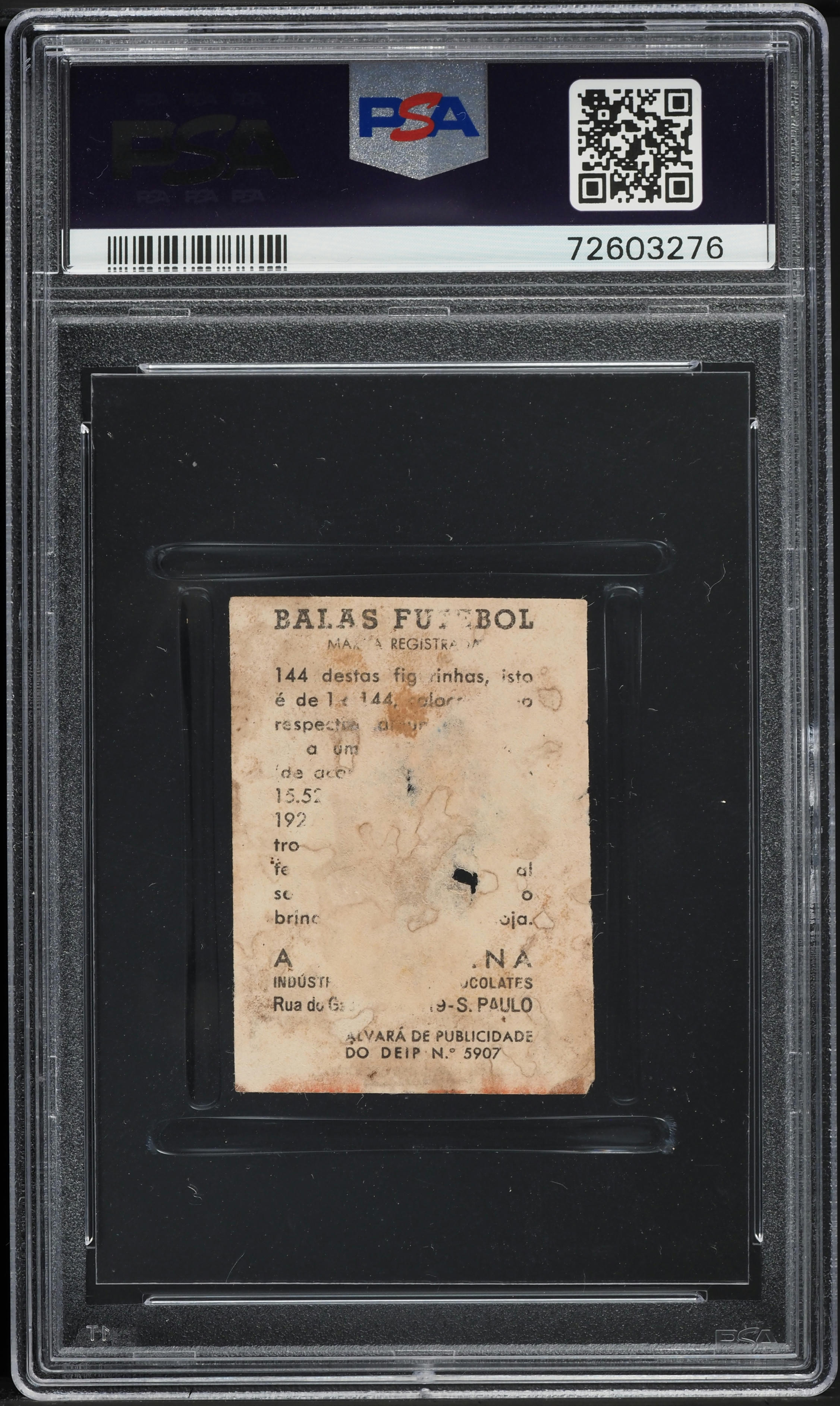 1944 A. Americana Balas Futebol Leonidas #10 PSA AUTH - Photo 2