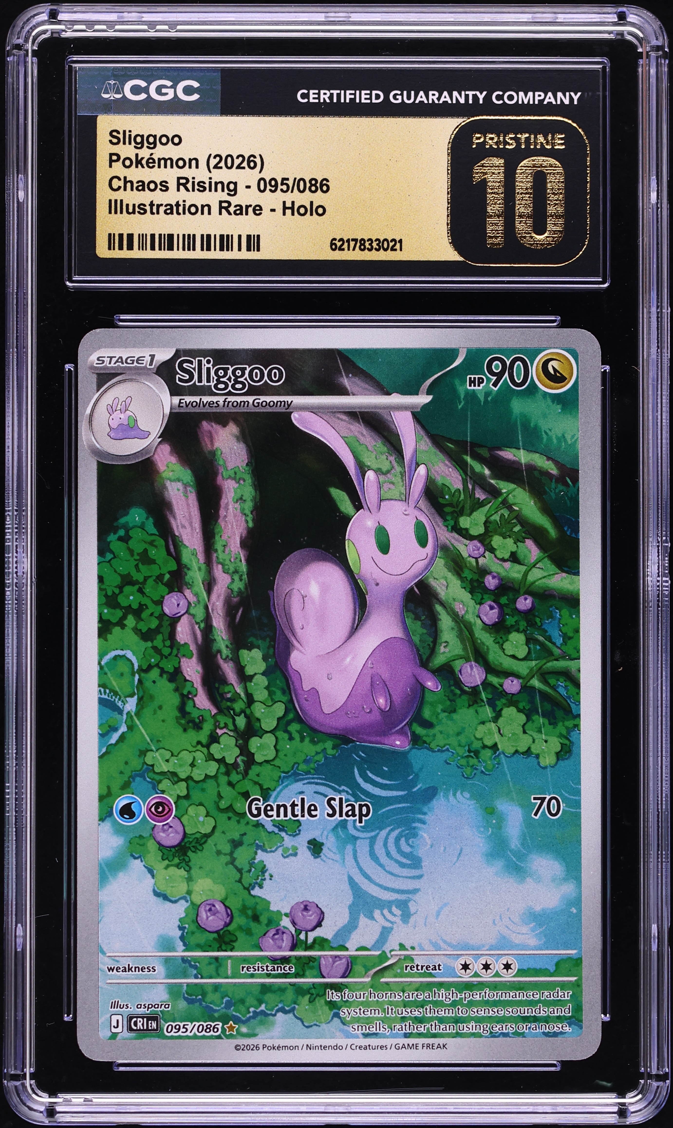 2026 Pokemon Mega Evolution Chaos Rising IR Sliggoo #95 CGC 10 PRISTINE