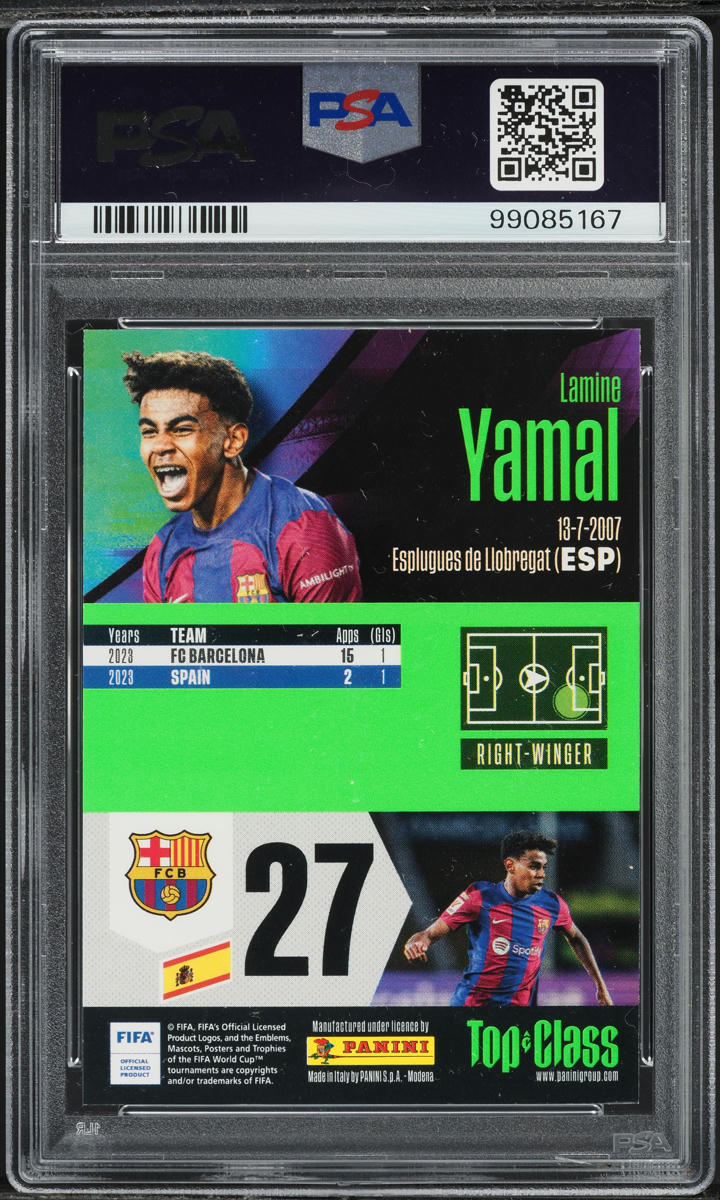 2024 Panini Top Class Lamine Yamal ROOKIE #253 PSA 8 NM-MT