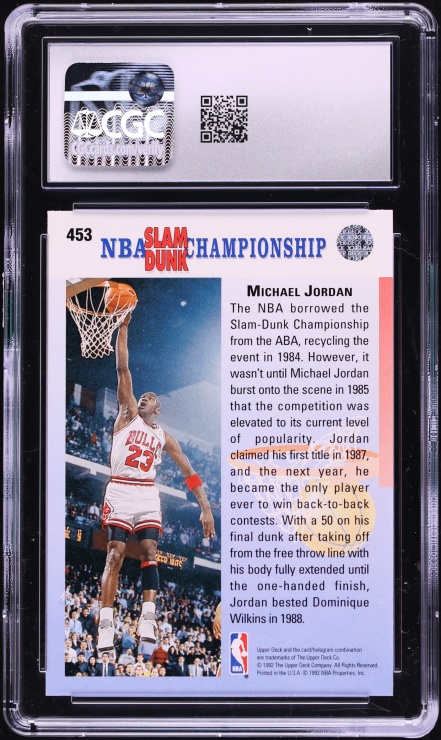 1992 Upper Deck Basketball Michael Jordan #453 CGC 9.5 MINT+