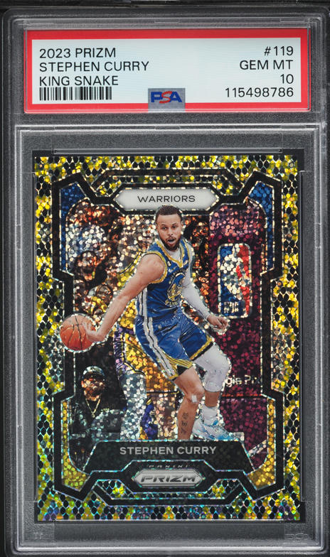 2023 Panini Prizm King Snake Stephen Curry #119 PSA 10 GEM MINT on