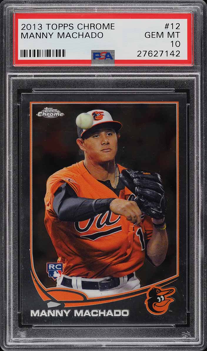 2013 Topps Chrome Manny Machado ROOKIE RC #12 PSA 10 GEM MINT on
