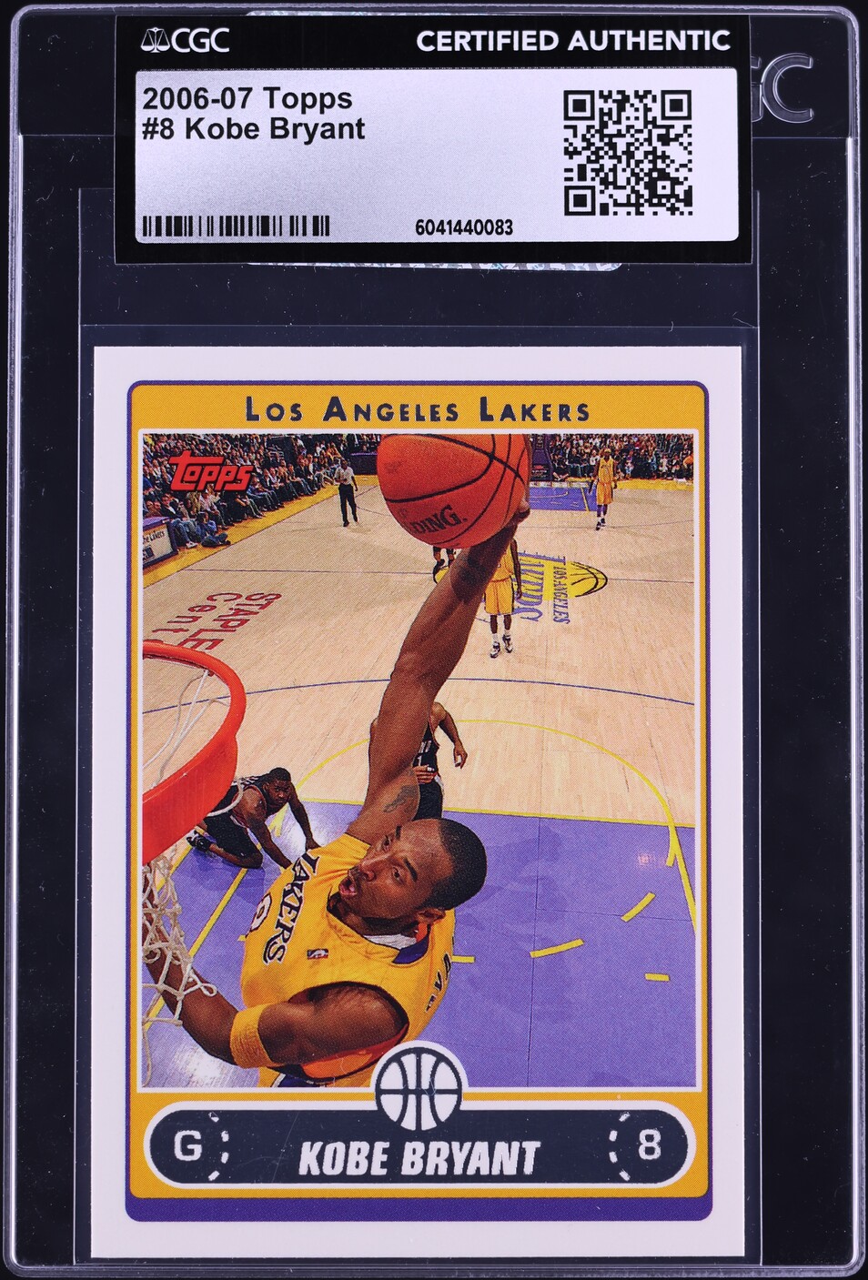 2006 Topps Basketball Kobe Bryant #8 CGC AUTH
