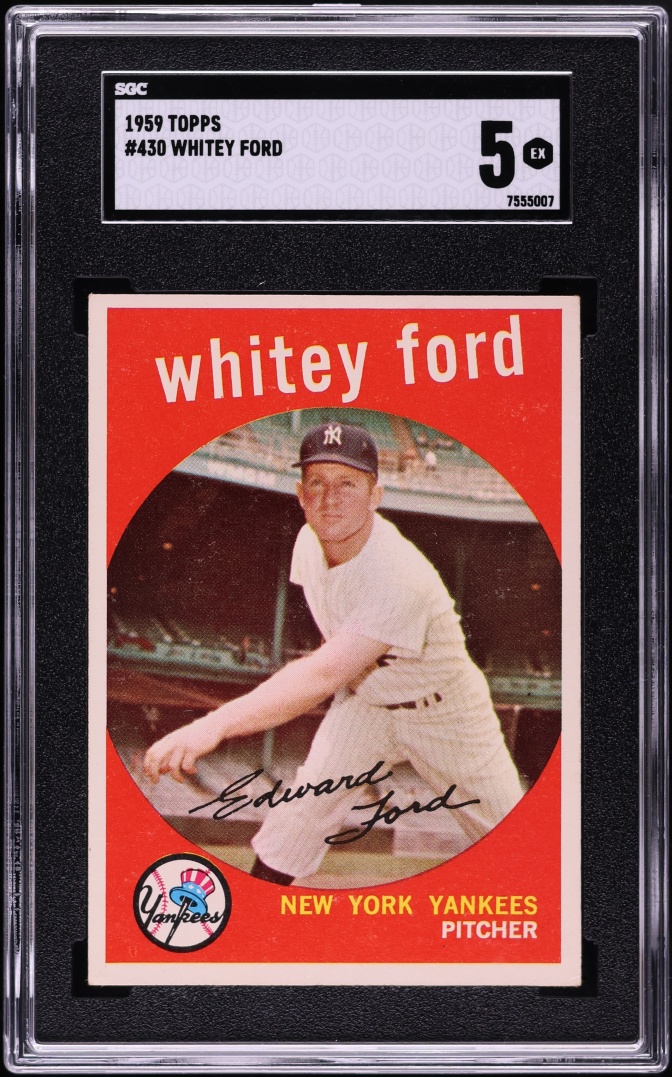 1959 Topps Whitey Ford #430 SGC 5 EX