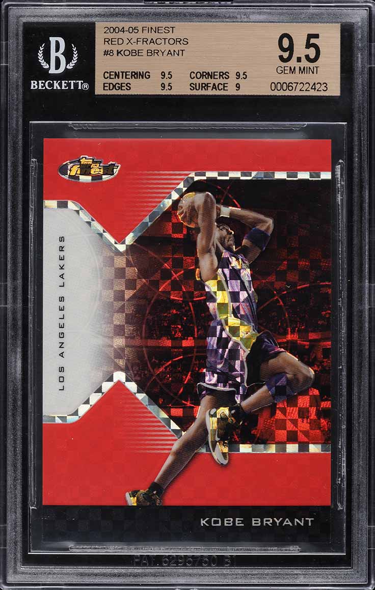 2004 Finest Red Xfractor Kobe Bryant /99 #8 BGS 9.5 GEM MINT