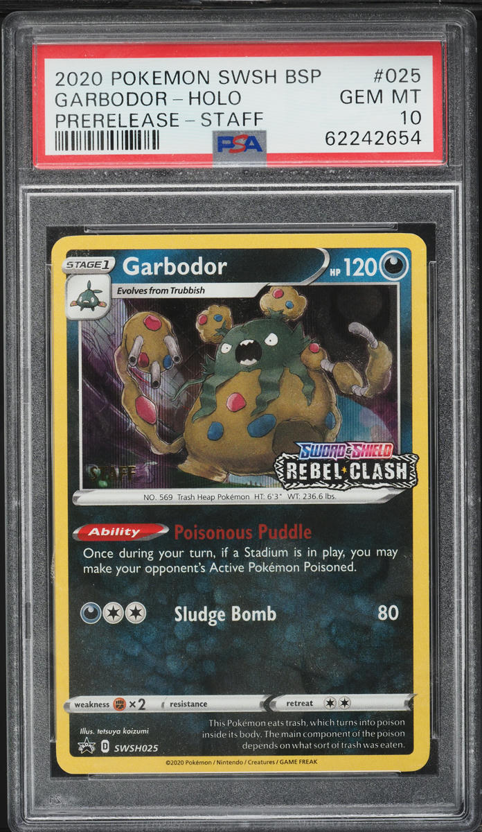 2020 Pokemon SWSH Black Star Promo Prerelease Holo Garbodor #25 PSA 10 GEM MINT