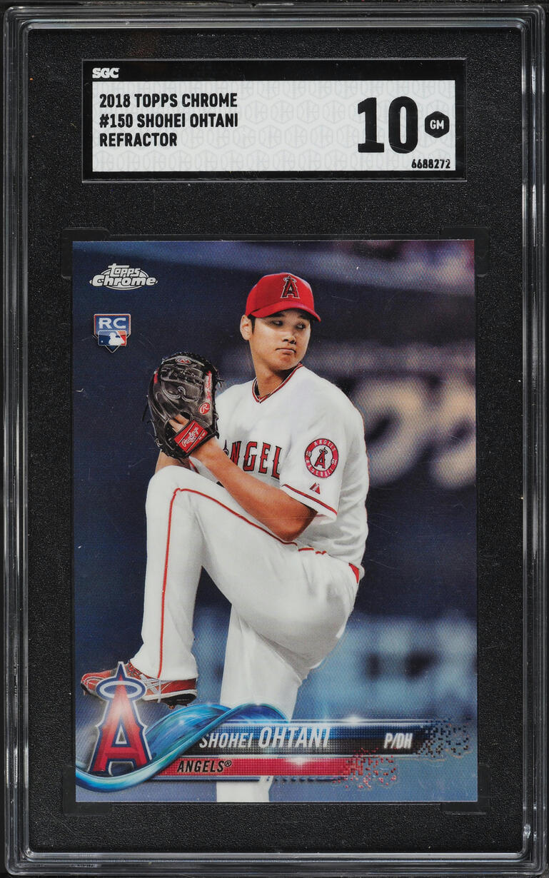 2018 Topps Chrome Refractor Shohei Ohtani ROOKIE #150 SGC 10 GEM MINT