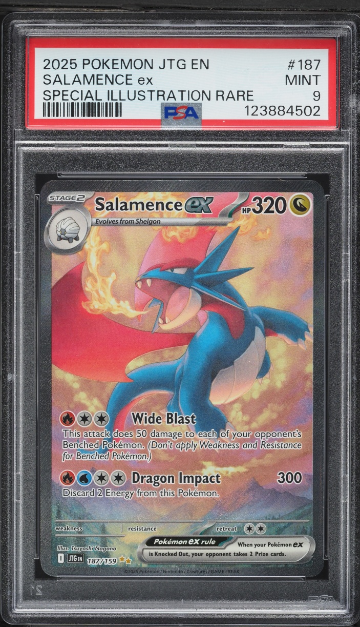 2025 Pokemon Scarlet & Violet Journey Together SIR Salamence Ex #187 PSA 9 MINT