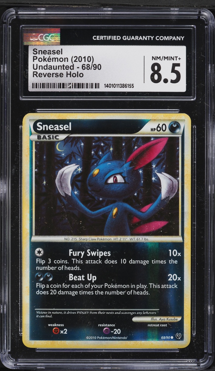 2010 Pokemon Undaunted Reverse Holo Sneasel #68 CGC 8.5 NM-MT+