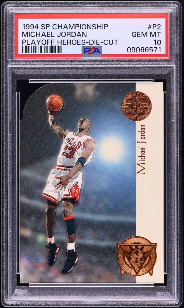 1994 SP Championship Playoff Heroes Die-Cut Michael Jordan #P2 PSA 10 GEM MINT