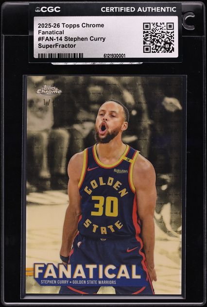 2025 Topps Chrome Fanatical Superfractor Stephen Curry 1/1 #FAN-14 CGC AUTH