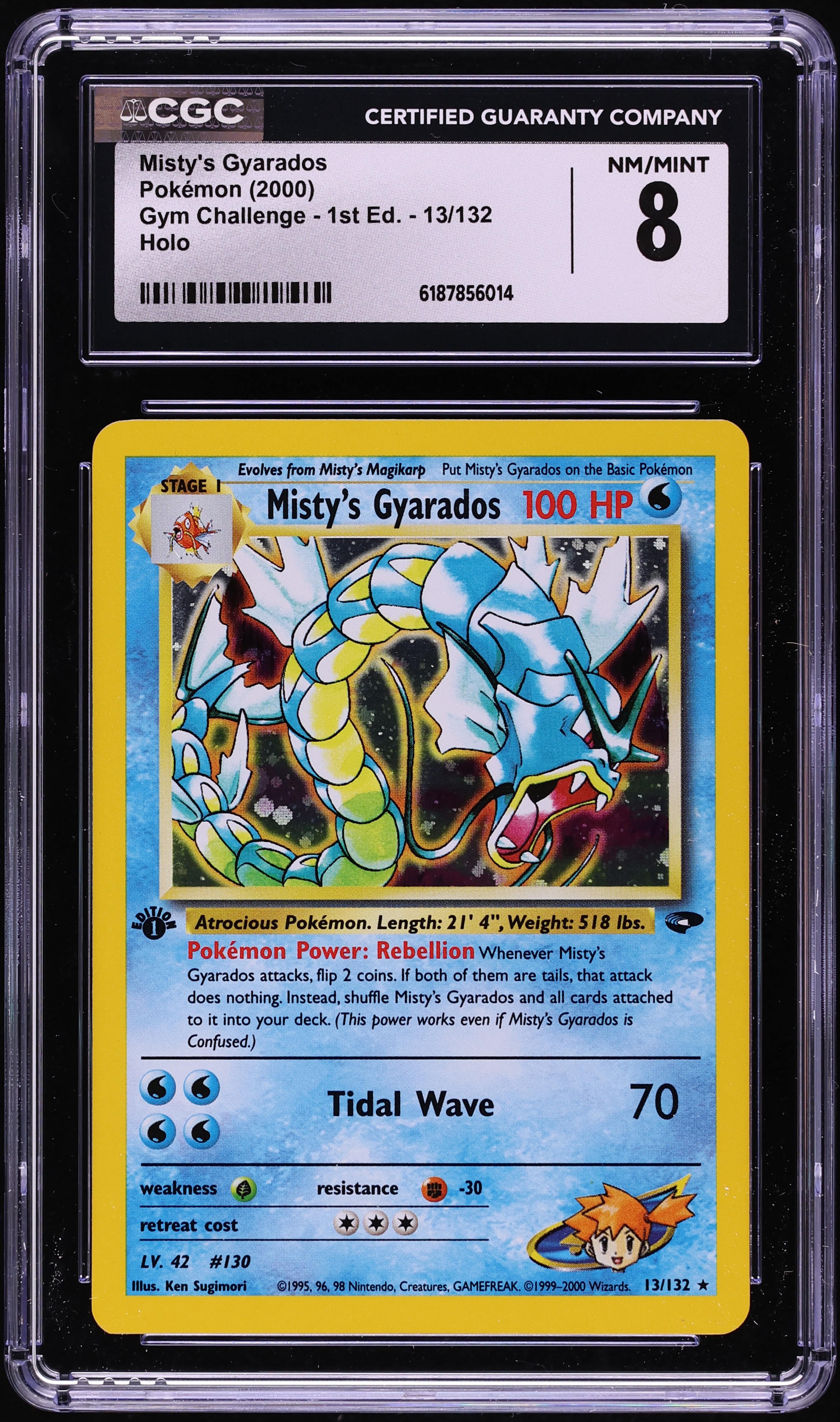 2000 Pokemon Gym Challenge 1st Edition Holo Misty's Gyarados #13 CGC 8 NM-MT