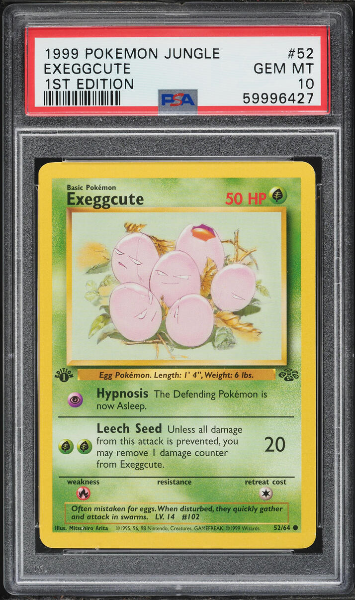 1999 Pokemon Jungle 1st Edition Exeggcute #52 PSA 10 GEM MINT