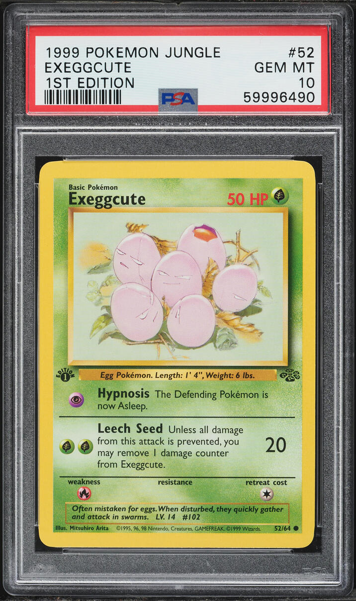 1999 Pokemon Jungle 1st Edition Exeggcute #52 PSA 10 GEM MINT