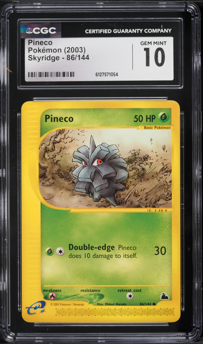 2003 Pokemon Skyridge Pineco #86 CGC 10 GEM MINT