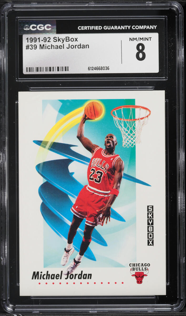 1991 Skybox Basketball Michael Jordan #39 CGC 8 NM-MT