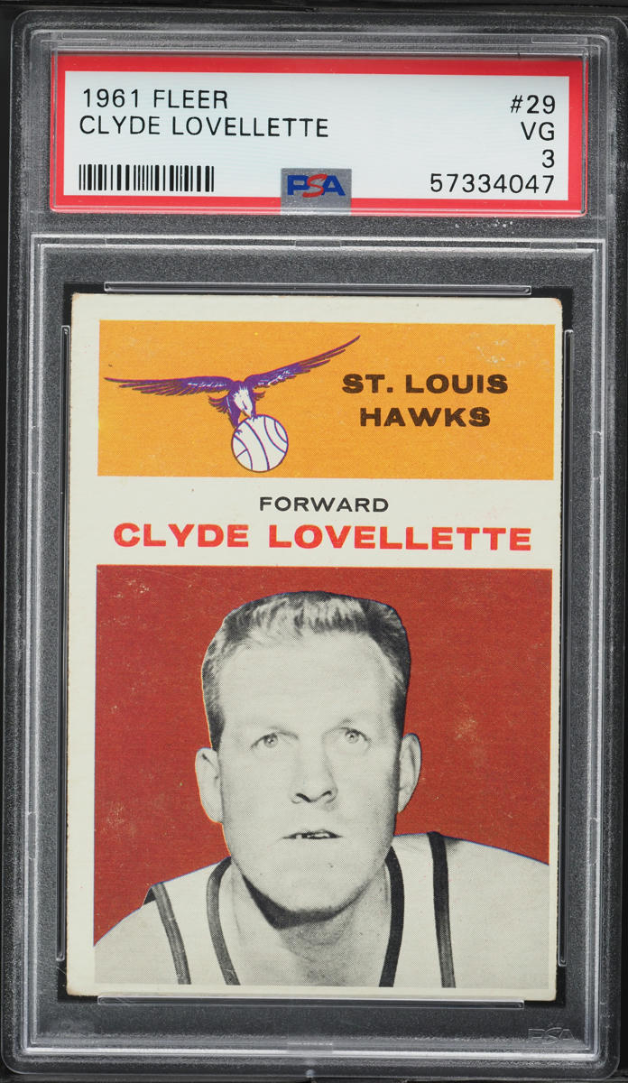 1961 Fleer Basketball Clyde Lovellette #29 PSA 3 VG