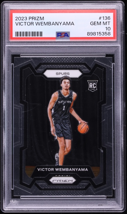 2023 Panini Prizm Victor Wembanyama ROOKIE #136 PSA 10 GEM MINT