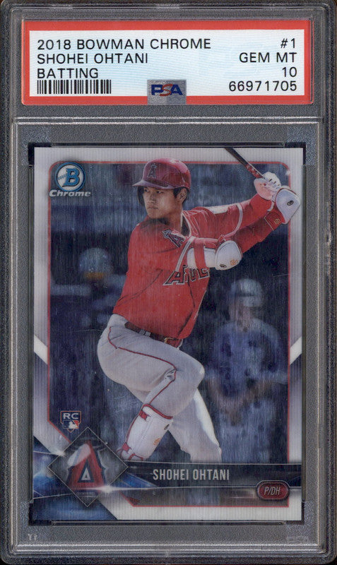 大谷翔平 2018 Bowman Chrome RC Shohei Ohtani Shohei Ohtani 2018 Bowman Chrome Superfractor Autograph Up