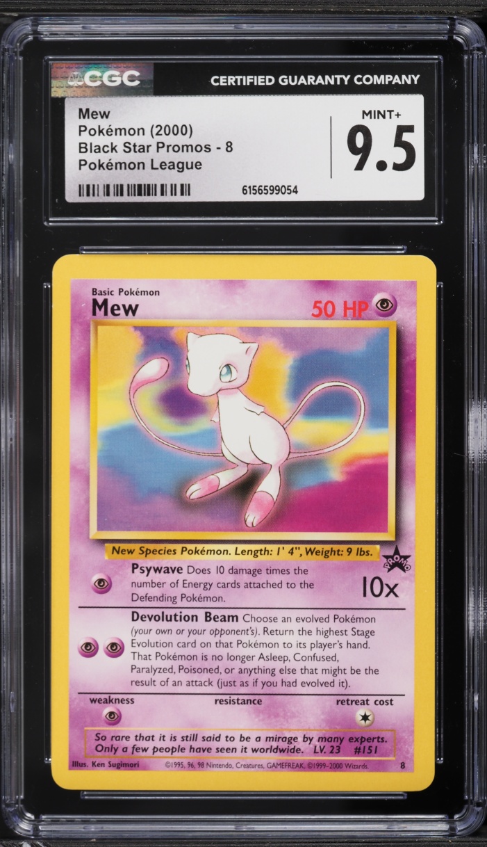 2000 Pokemon League Black Star Promo Mew #8 CGC 9.5 MINT+