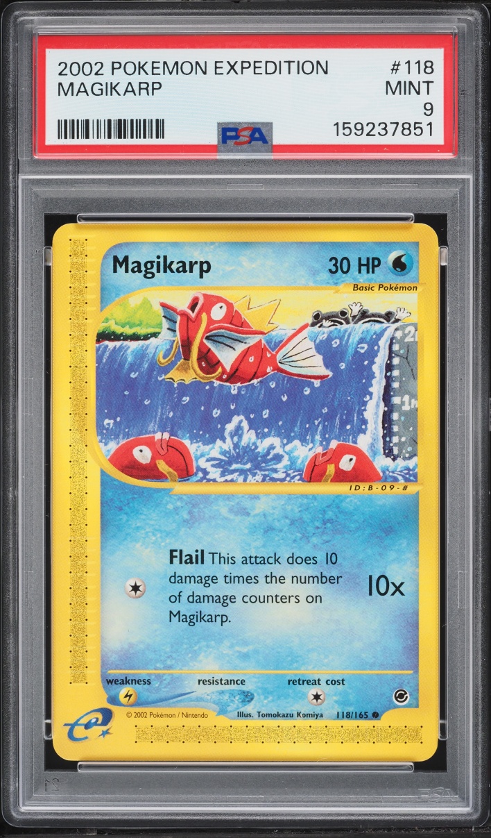 2002 Pokemon Expedition Base Set Magikarp #118 PSA 9 MINT
