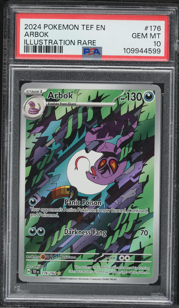 2024 Pokemon Scarlet & Violet Temporal Forces IR Arbok #176 PSA 10 GEM MINT
