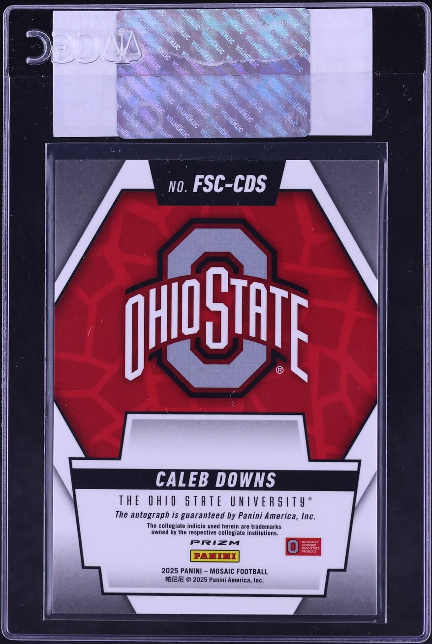 2025 Panini Mosaic Future Scripts Caleb Downs ROOKIE AUTO #FSC-CDS CGC AUTH