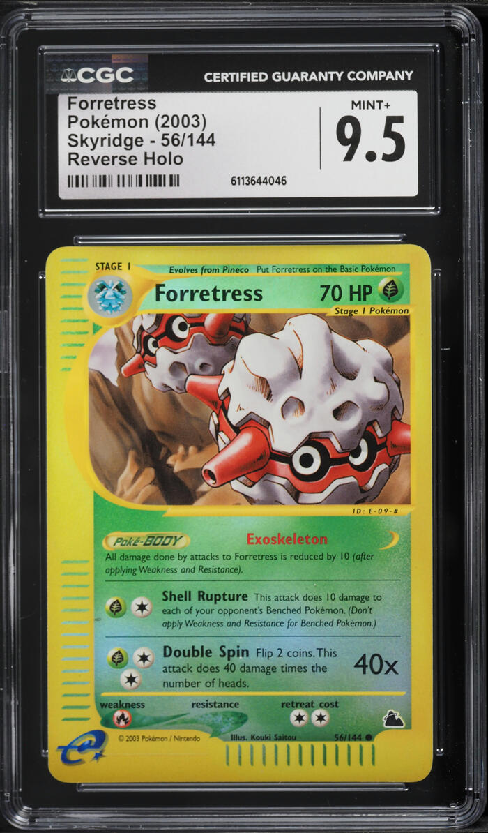 2003 Pokemon Skyridge Reverse Holo Forretress #56 CGC 9.5 MINT+