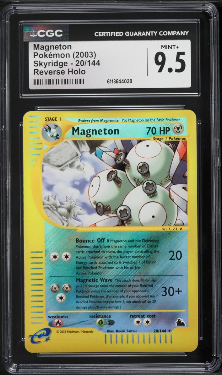 2003 Pokemon Skyridge Reverse Holo Magneton #20 CGC 9.5 MINT+
