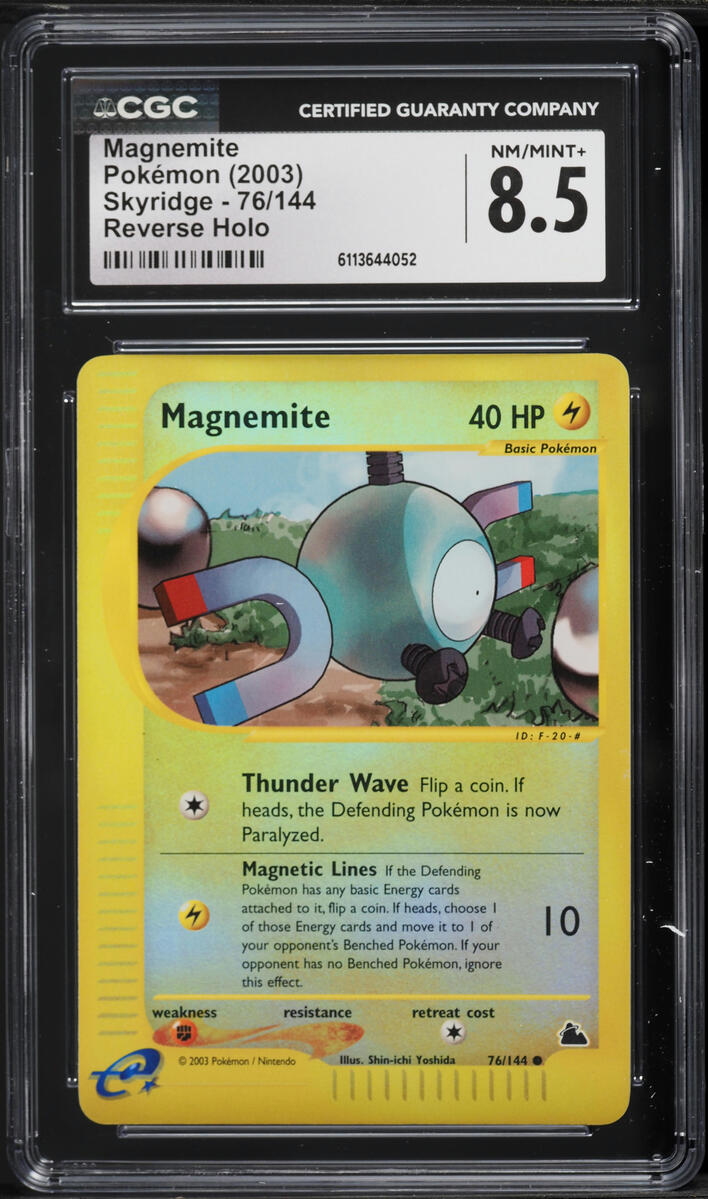2003 Pokemon Skyridge Reverse Holo Magnemite #76 CGC 8.5 NM-MT+