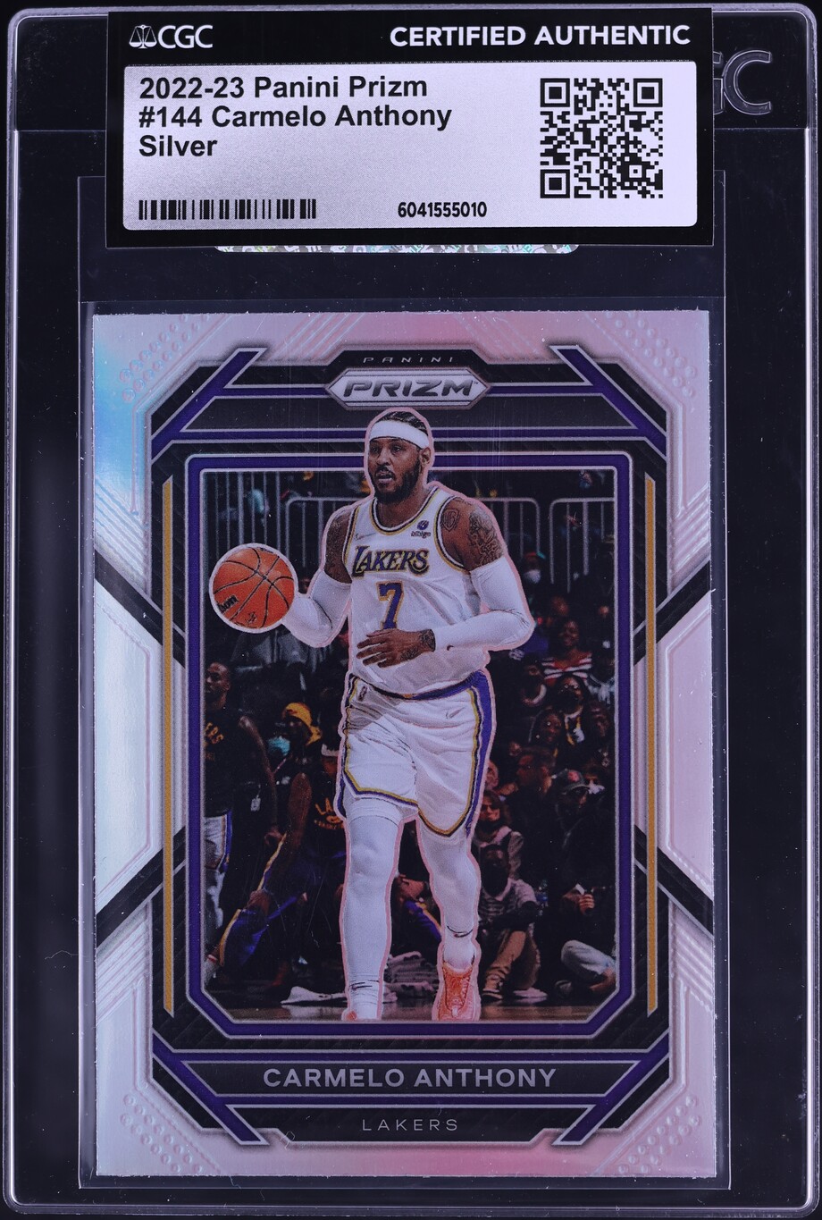 2022 Panini Prizm Silver Carmelo Anthony #144 CGC AUTH