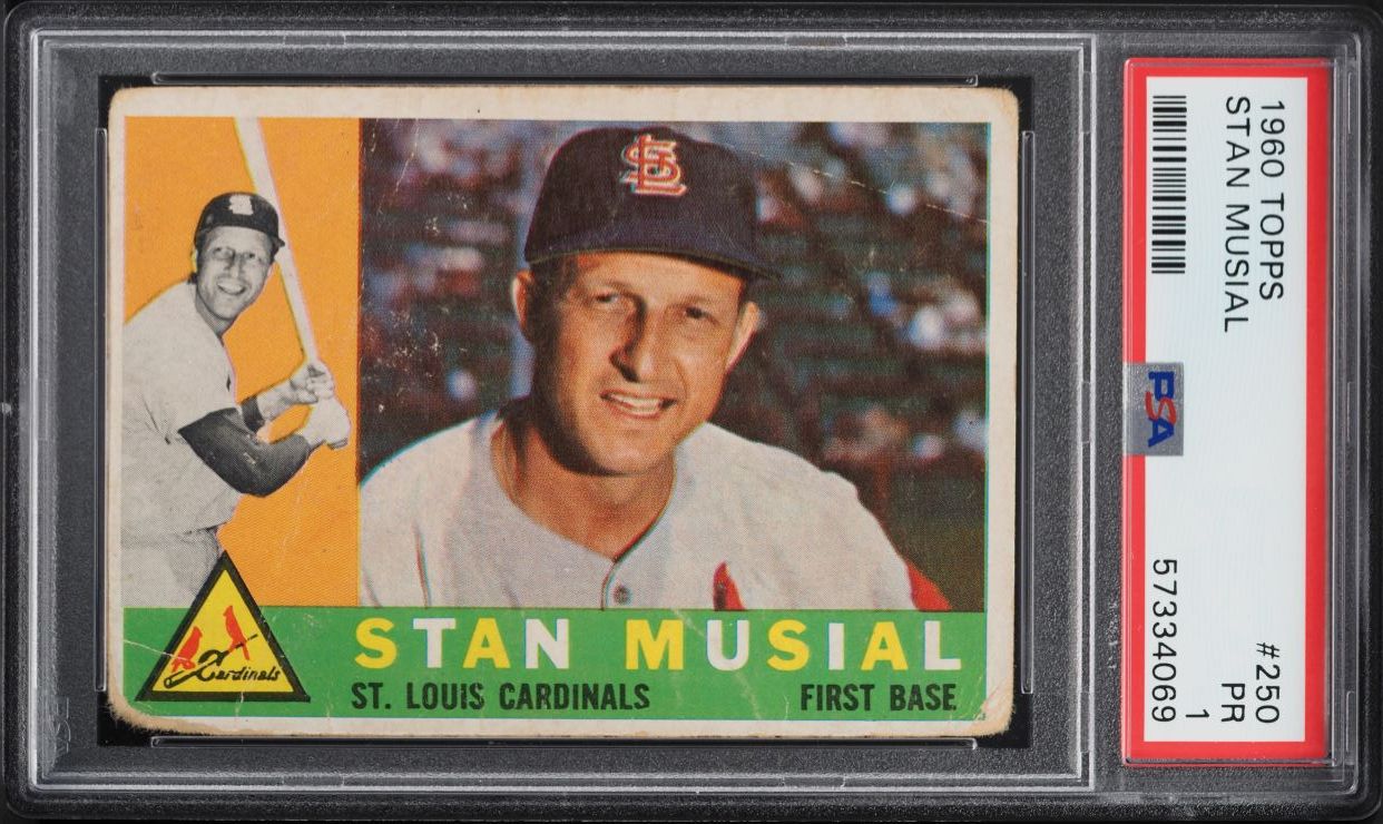 1960 Topps Stan Musial #250 PSA 1 PR on Fanatics Collect