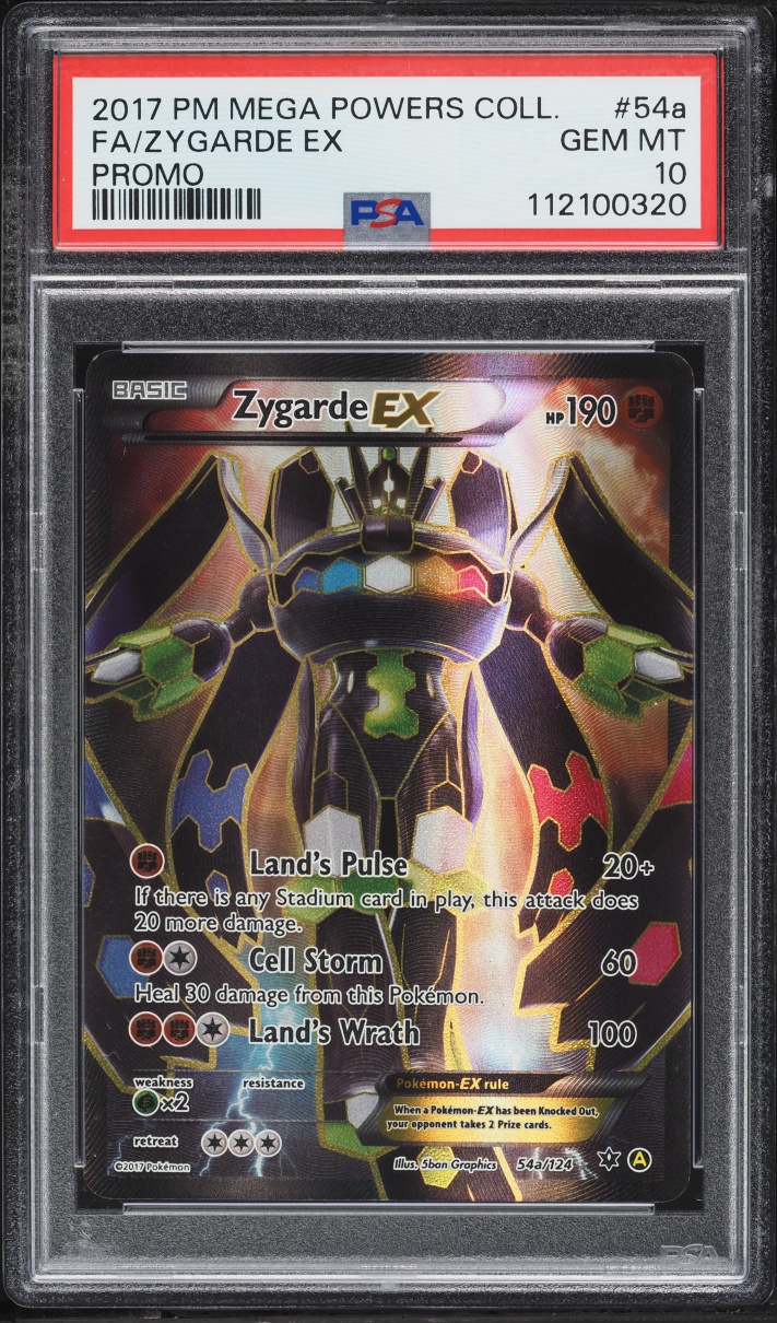 2017 Pokemon XY Promo Fates Collide Mega Powers Collection Full Art Zygarde EX #54a PSA 10 GEM
