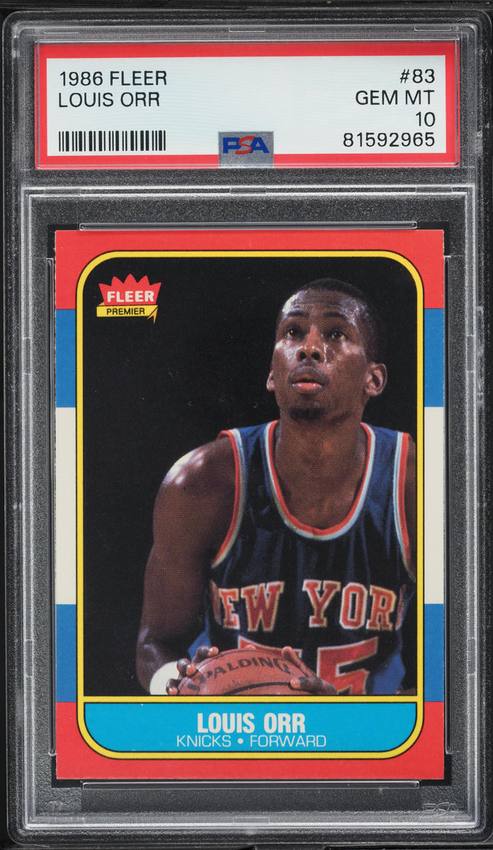 1986 Fleer Basketball Louis Orr #83 PSA 10 GEM MINT