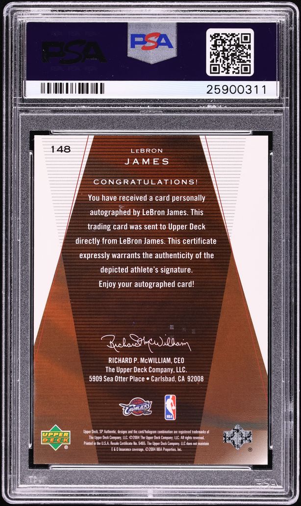 その他 PSA 10  Lebron  james 2003 SP Authentic LeBron James ROOKIE AUTO DNA 10 /500 #148