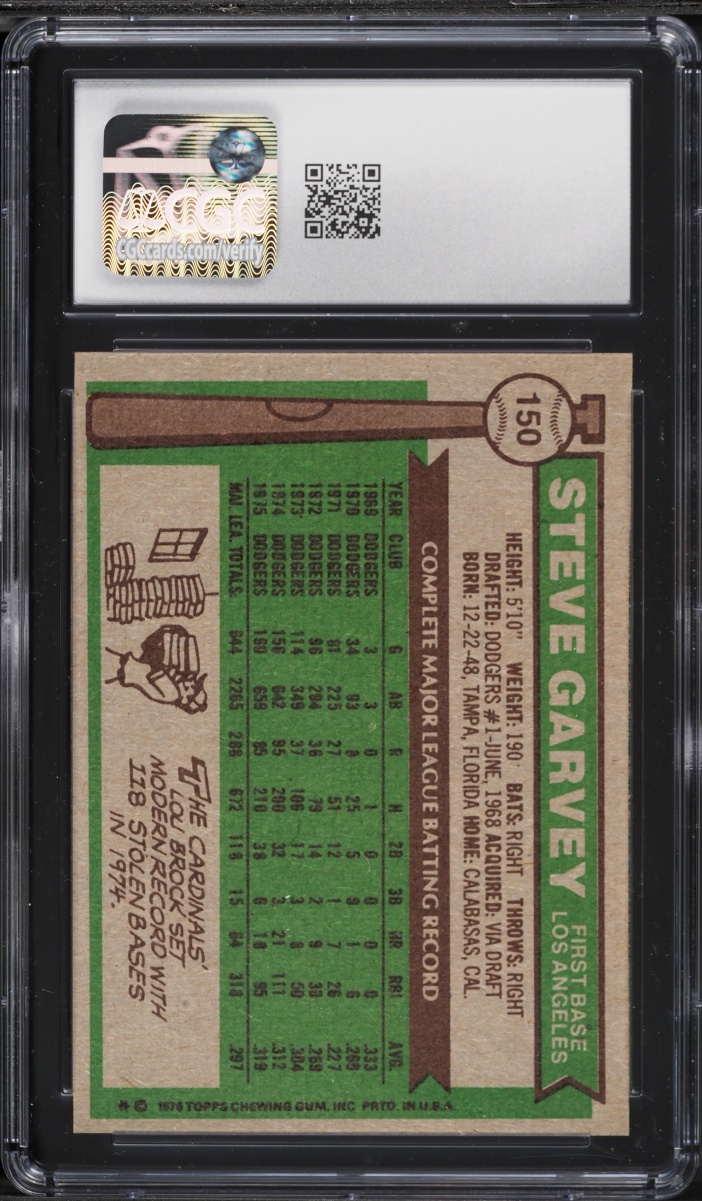 1976 Topps Steve Garvey ALL-STAR #150 CGC 8 NM-MT