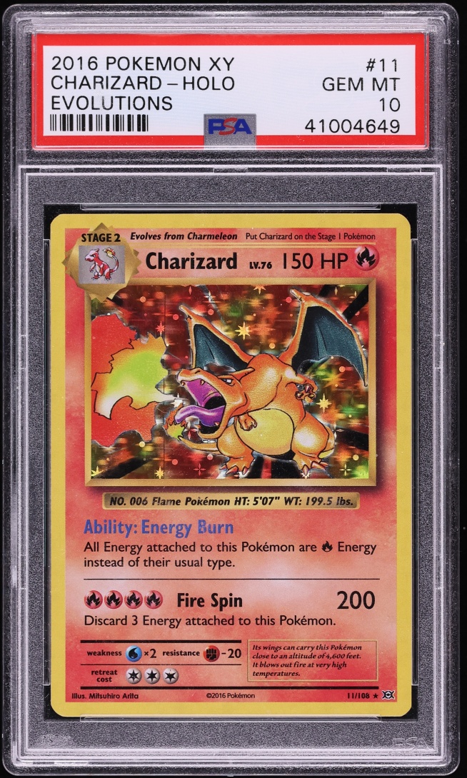 2016 Pokemon XY Evolutions Holo Charizard #11 PSA 10 GEM MINT