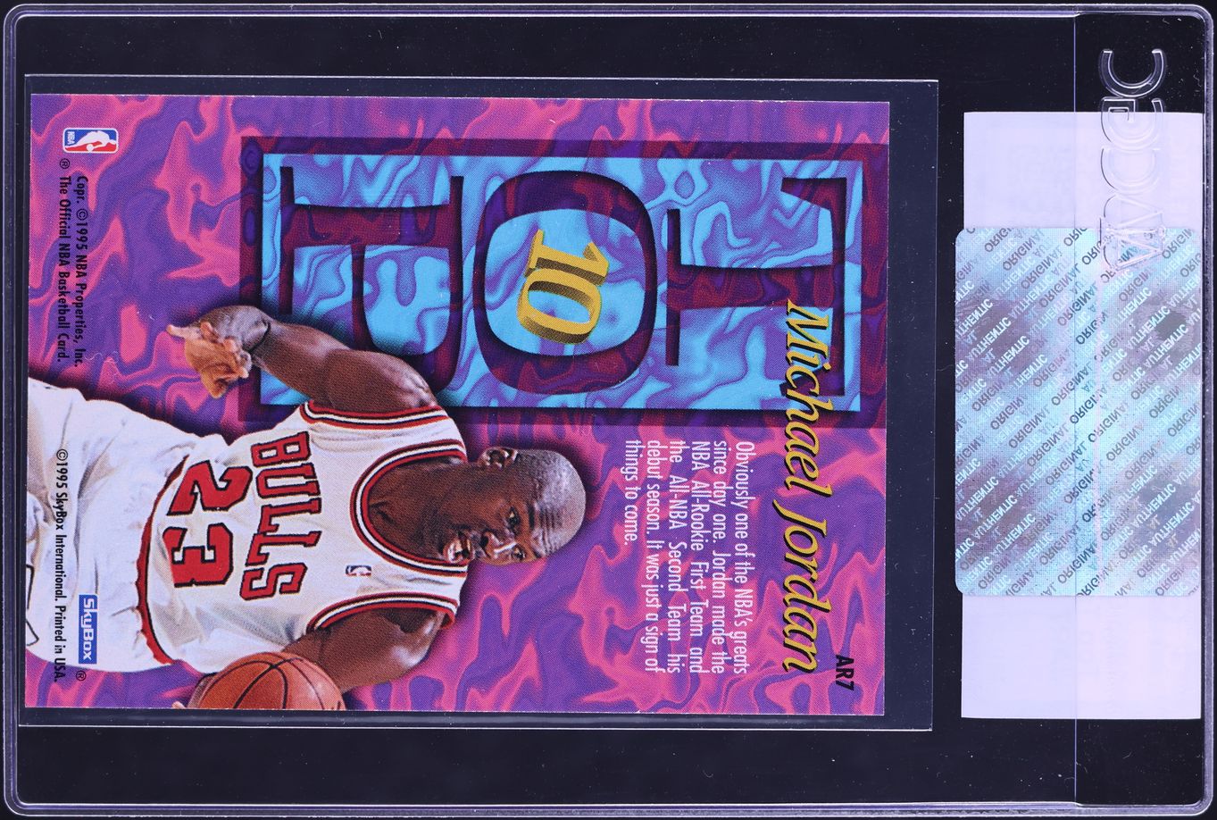 1995 Hoops Top Ten Michael Jordan #AR7 CGC AUTH